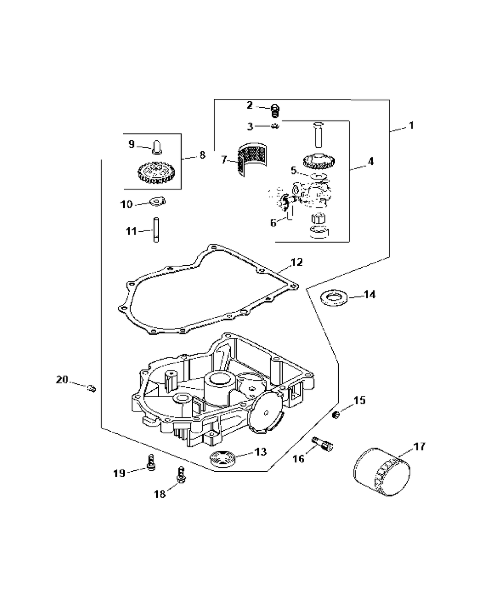 Oil Pan And Lubrication Diagram and Parts List for Z-FORCE50 17AH3AGP-17AH3AGP709-17AH3AGP710 Cub Cadet Lawn Tractor